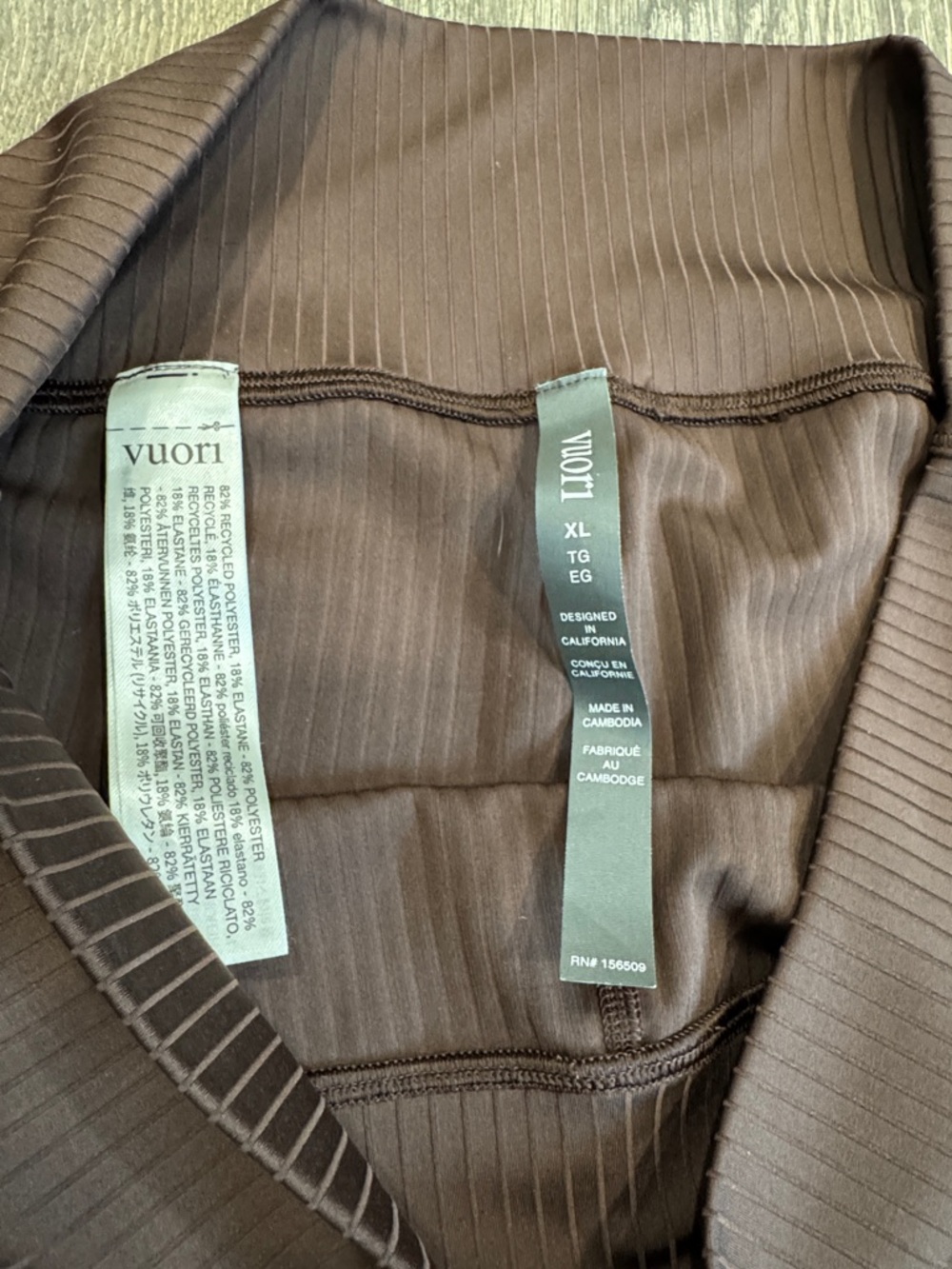 Vuori Inversion Rib Leggings Java - Picture 2 of 6